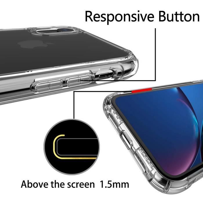 iPhone XR Case, Shockproof Protective Case [Transparent] Extremely Thin Air Cushion At the Corners for iPhone XR 6.1