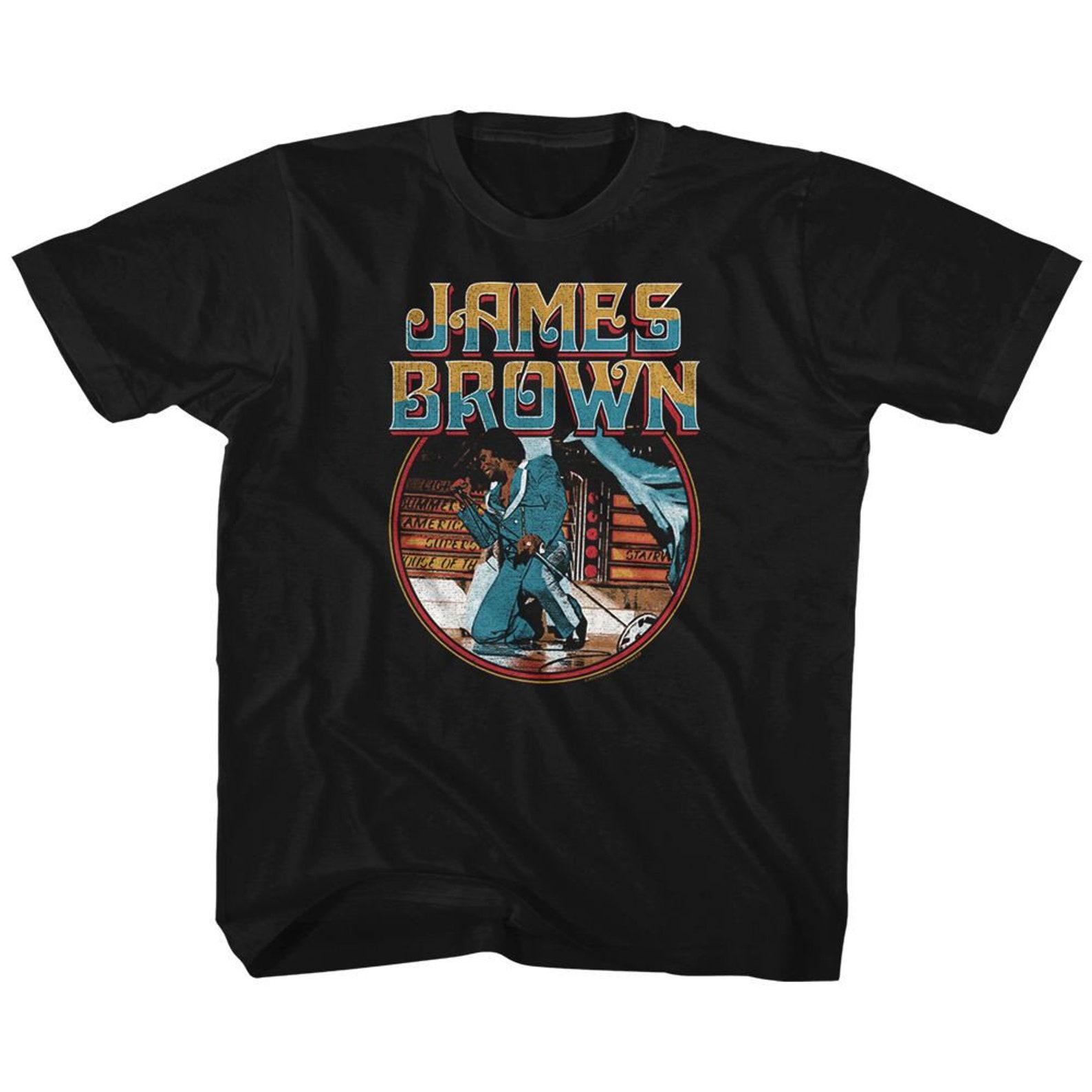 James Brown Kneel Circle Black Youth T-Shirt S