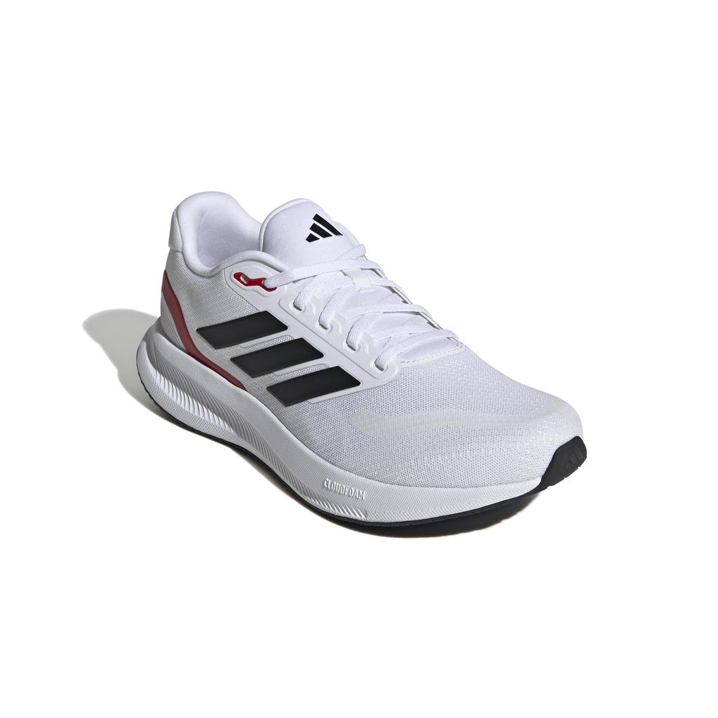 Adidas Core Runner 5 Wide Running Footwear Size cm Shoes, NKE53, White/Core Black/Better Scarlet, 26.5 (IE0551)