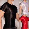 Comfortable Mens T-Shirt Nylon See Through Sexy Shiny