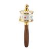 Hand Held Tibet Prayer Wheel 6 Words Mantra Double Bearings Silent Auspicious Hand Cranking Buddhist Prayer Wheel Silver