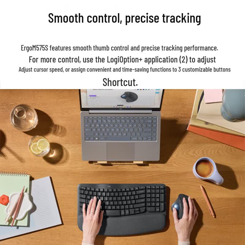 Logitech ERGO M575 S Wireless Ergonomic Trackball Mouse