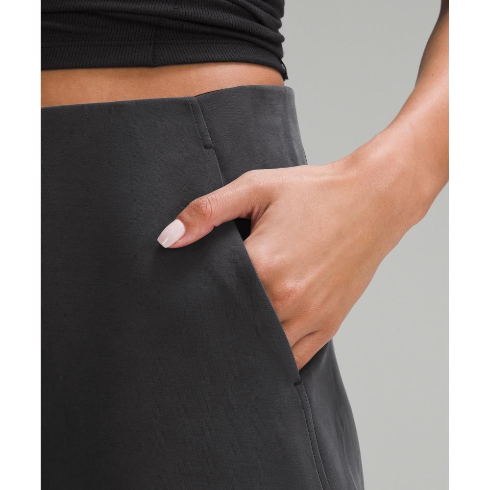 Lululemon Softstreme Kick Flare Mid Rise Short 4  Black