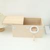 Parakeet Nest Box Wood Parrot Breeding Nest Cage House Nesting Boxes For Birds With Perch Stand Bird Cage Mating Box
