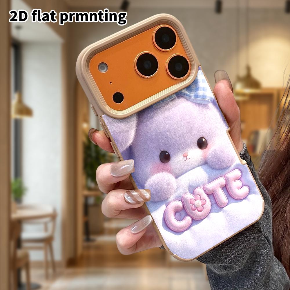 Phone Case: Lambskin 2D Flat Samsung Galaxy A34 A35 M05 M06 S20 S22 S21 FE Plus 5G Protective Case, Purple Rabbit, Christmas and Halloween Gift