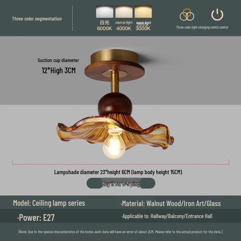 Retro New Chinese Style Hallway Ceiling Lamp