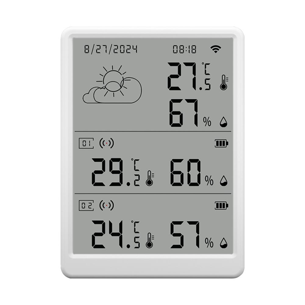 Stacja pogodowa WiFi Cyfrowy termometr pokojowy Higrometr wewnętrzny i zewnętrzny Cyfrowy higrometr termometr do użytku wewnętrznego i zewnętrznego
