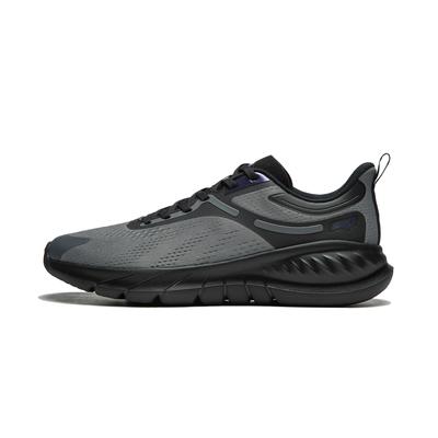 Li Ning Easy Flex V2 Soft Resilient Shock Absorbing Durable Breathable Low Top Running Shoes Men Sneaker Gray Black ARSU005-3