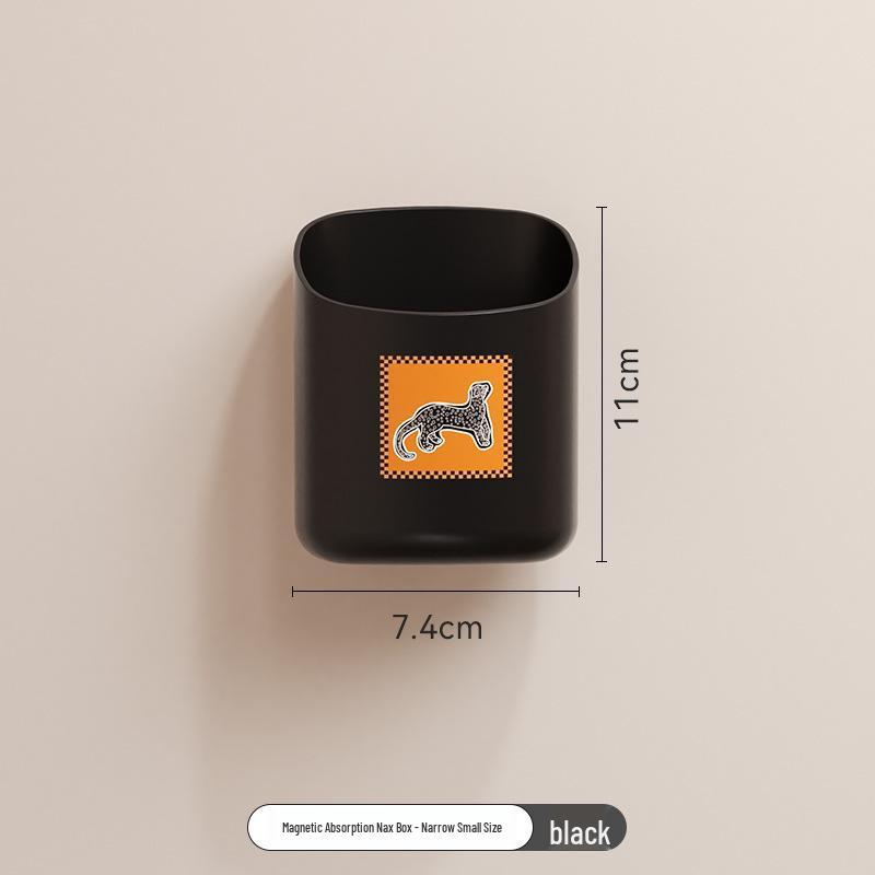 Magnetic Wall-Mount Refrigerator Storage Rack with No-Punch Two-Way Side Hanger for Fresh-Keeping Film