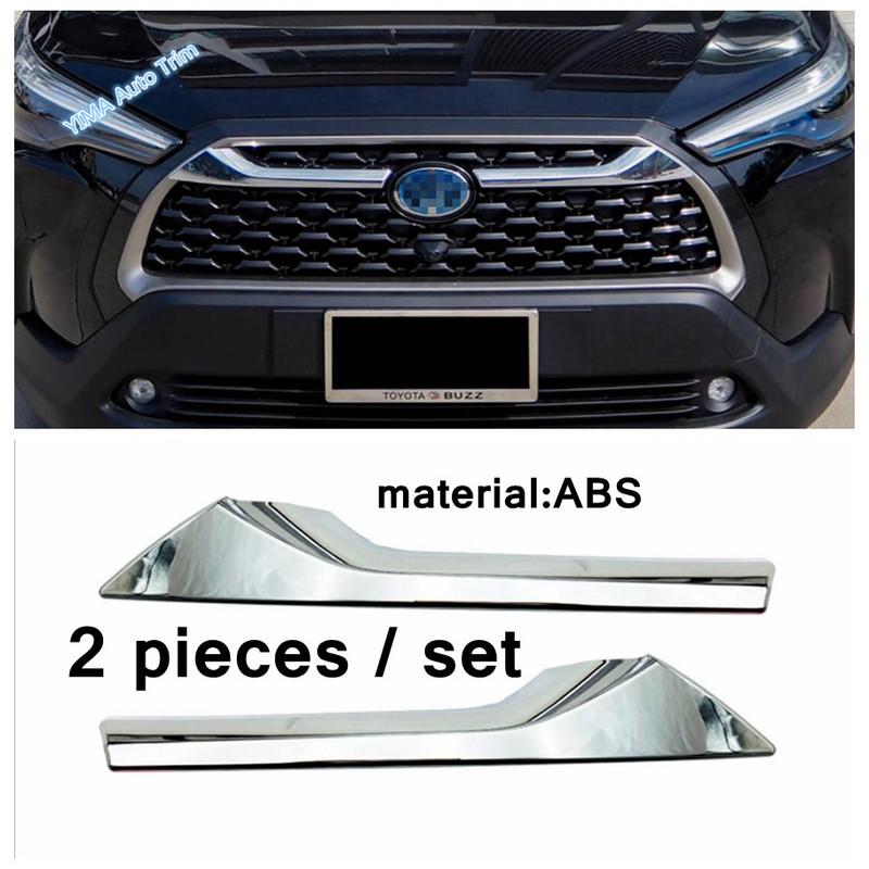 ABS Auto Front Grill Grille Bumper ert Bonnet Garnish Strip Decor Cover Trim Accessories For Toyota Corolla Cross - 2024