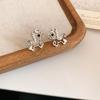 Zodiac Year Zircon Pearl Horse Earrings - Luxurious, Modern Studs for Women