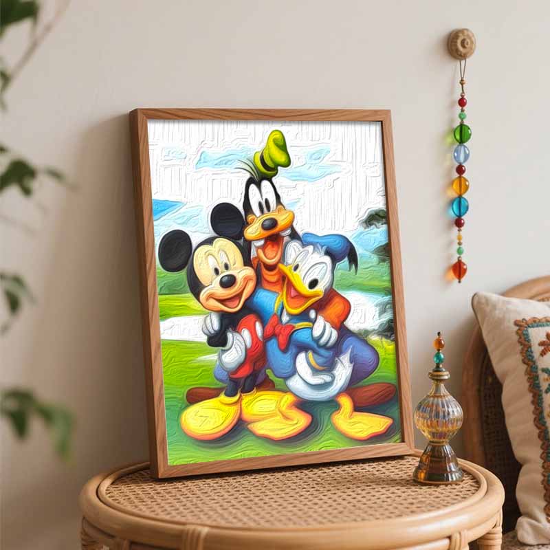 Disney Міккі Гуфі Дональд цифрова олійна картина DIY ручна розмальовка прикраса дому подарунок настінне мистецтво