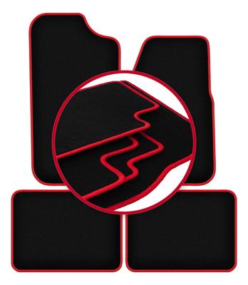 Velour Floor Mats with Red Edge For: Jeep Grand Cherokee ZJ Off-road (1998-2005)