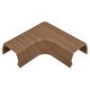OHM Electric Cable Raceway Flat Elbow Joint No. 1 Wood Grain Mid Color Corner Connector for Wiring Duct DZ-AMM1-MM