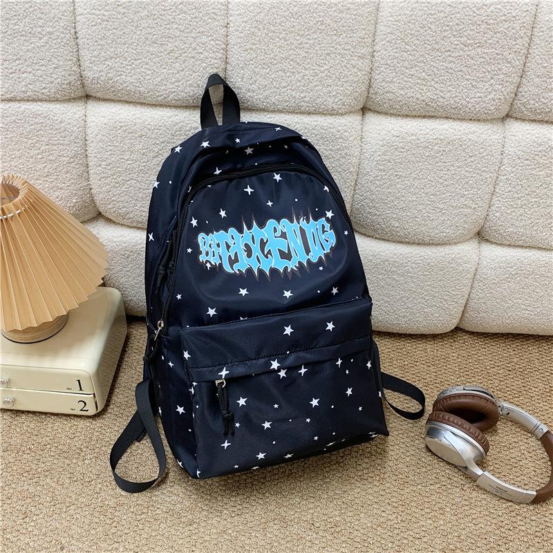 School bag new high value fresh letter backpack junior high school students light travel large capacity backpack