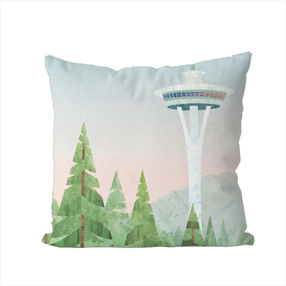 H-Henry Art Pillow Case For Car Sofa Decorative Home Double-sided Print Plush Square Throw Pillow Cushion Cover