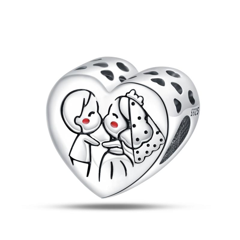 Copper Romantic Lover In Spring Charms Beads Colorful Flower Butterfly Dangle Fit Original Bangle Bracelet Diy Jewelry Gift