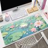 Kawaii frogs Desk Mat Large Gaming Mousepad XXL Cute Mouse Pad Anime Aesthetic Cozi Lofi Plant Green Extended Deskmat x
