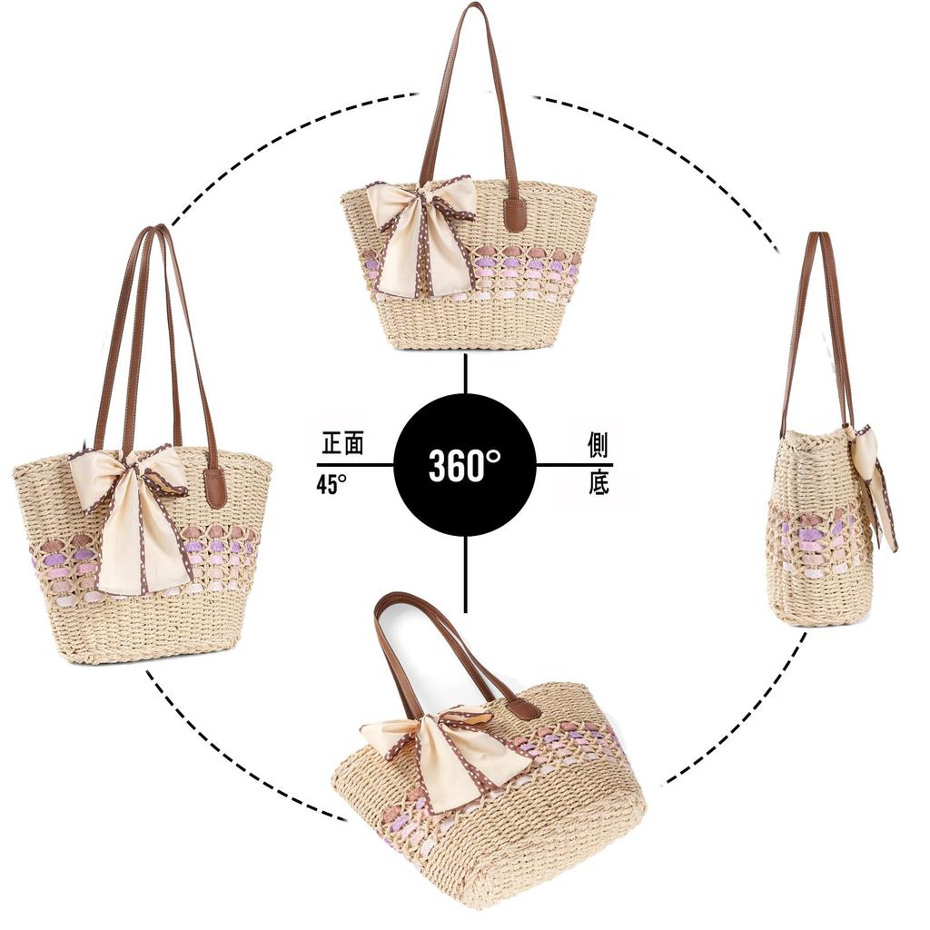 Boshiho Tote Basket Large Summer Bag for Fireworks and the Perfect for Forest Girls and Birthdays Women's Bag Lightweight, Capacity, Yukata,