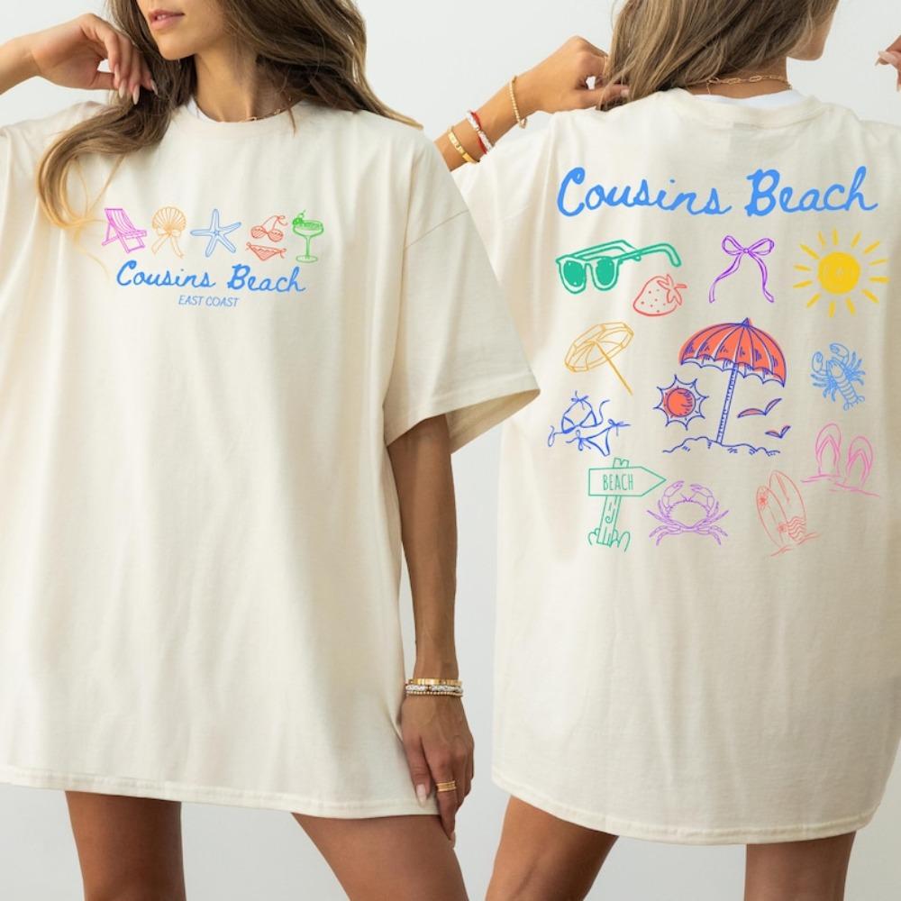 Koszulka Team Conrad Koszulka The Summer I Turned Pretty Niestandardowa Koszulka Plażowa dla Kuzynów Mężczyźni Kobiety Krótki Rękaw Streetwear Top