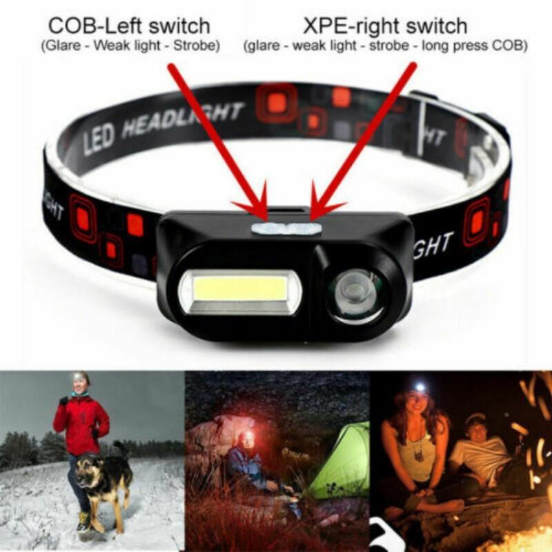 Headlight LED Mini Flashlight 3 Modes Headlamp Camping Light Torch Headlight LED Mini Flashlight 3 Modes Headlamp Camping Light Torch