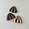 Patchwork Knitted Cap Thick Children Warm Hat Fashion Striped Beanie Hat  Autumn Winter