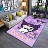 Adorable Kuromi Cartoon Carpet In Purple for Living Room Decor Suitable for Use As an Anti-slip for Living Room Bedroom Sofas