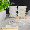 DIY Floral Embellishment Linked Bead Chain, 4-14mm Anti-pearl Jewelry Accessories for Wedding Decor