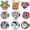 Original Charms Kupfer Liebe Rose Weißes Haus Schneeflocken Geweihe Hirsch Perlen Passen Armband Frauen Accessoire DIY Herstellung Geschenk