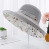 Women Mesh Sun Hats Summer Beach Packable Wide Brim Chin Strap