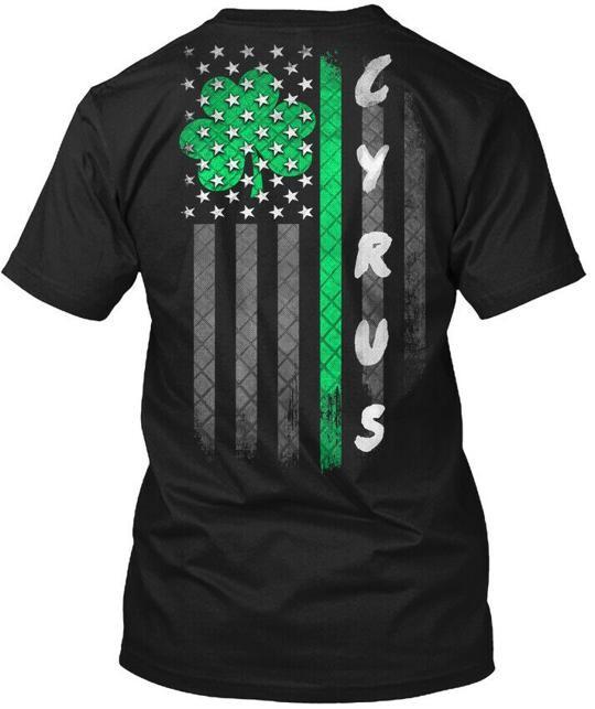 Cyrus Lucky Family Clover Flag T-Shirt Made in the USA Size S to 5XL S