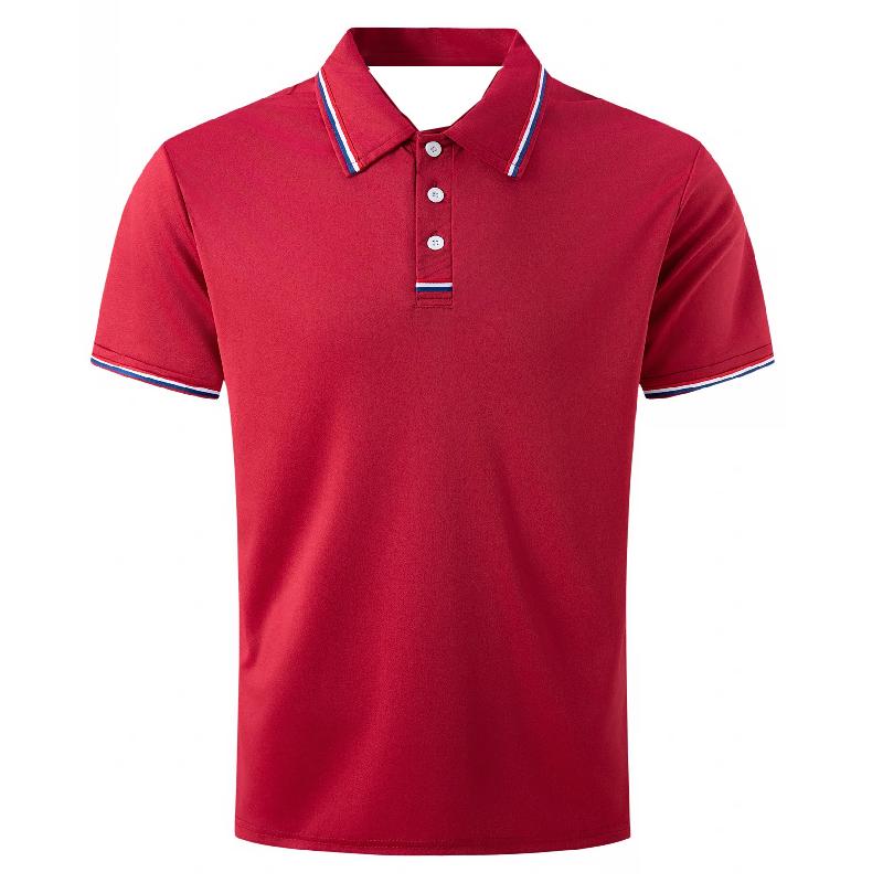 Men's Short Sleeve Summer 3D Digital Comfortable Casual Polo Shirts with Printing for Quick Drying Solid Color