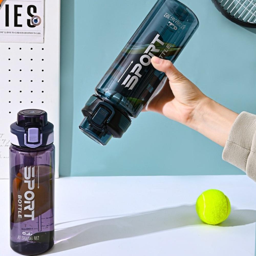 Portable 800/1000ML Sports Water Bottle Plastic Large Capacity Water Jugs Lightweight Leakproof Travel Kettle