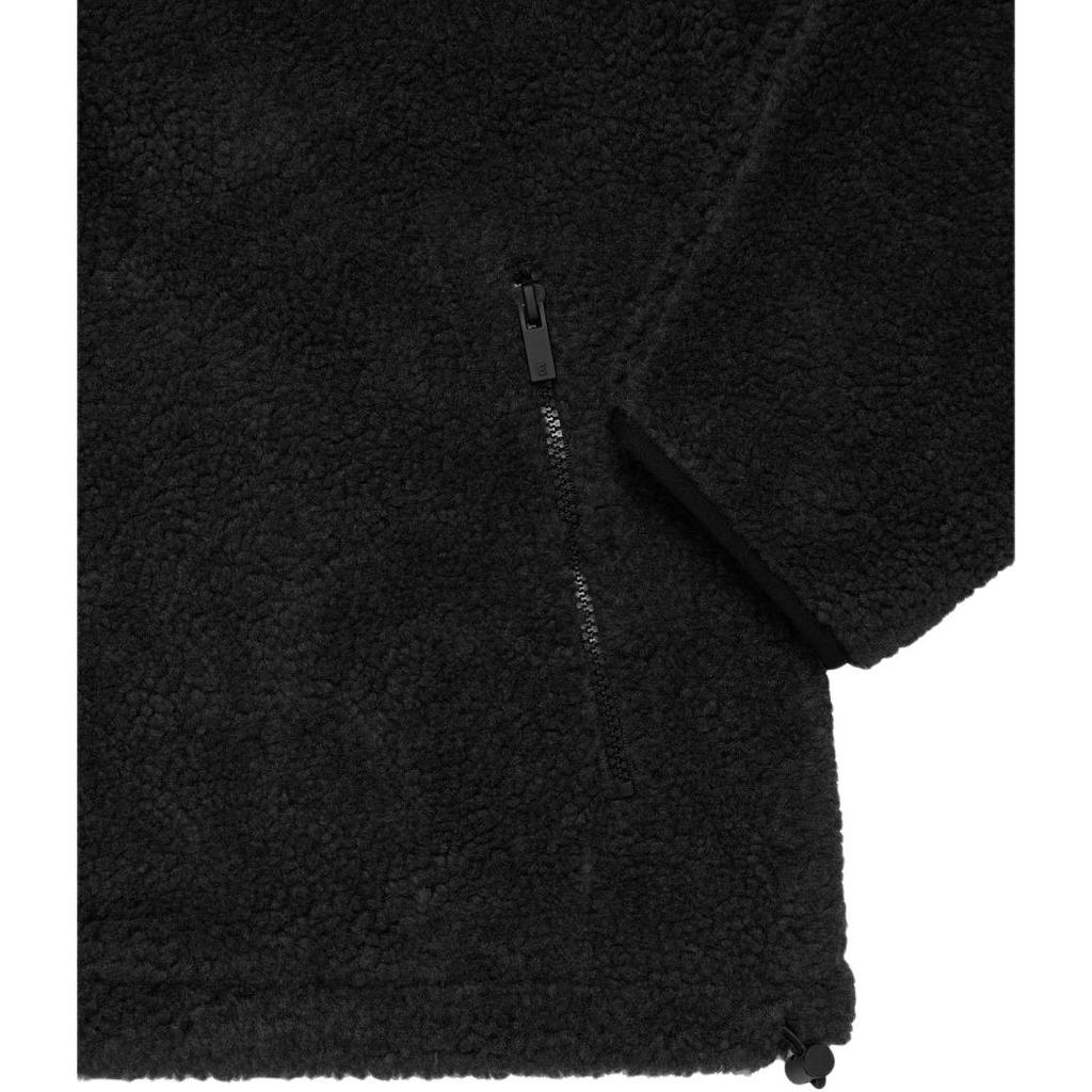 Fear of God Essentials Polarfleece Jacke mit durchgehendem Reißverschluss und Stehkragen Herrenjacke Eisenschwarz FOG-SS22-560