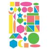 MégaCréa DIY - Gommettes géométriques fluo 1,5 à 11 cm x 82 pièces