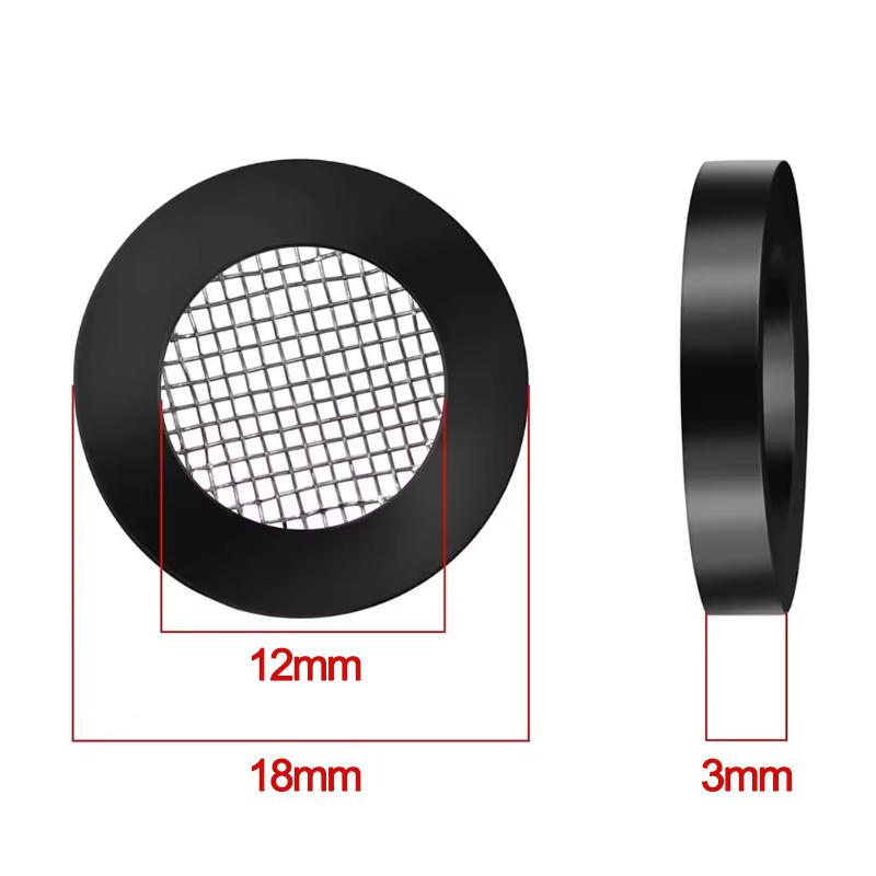 

50pcs Tap Head O-shaped Stainless Steel Filter Gasket Seal Black Hose Flat Rubber Washer For Shower Head Faucet 1/2in 3/4in 10Pcs