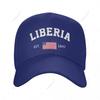 Baseball Cap Liberia EST Independence Day Wild Sun Shade Peaked Adjustable Outdoor Caps