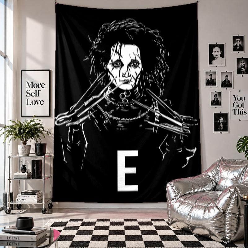 Wall TapestryEdward Scissorhands Art Hanging Cloth Decorative Background Cover for Room Decoration