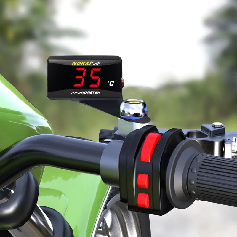 For Motorcycles, Ultra Thin Digital, Waterproof, Temp Meter, Motorcycle , High