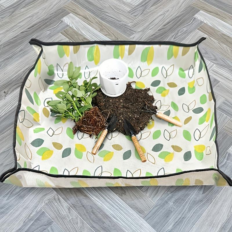 

Складной коврик для посадки суккулентов в помещении с инструментом для смешивания почвы и пересадки - Водонепроницаемый, Портативный садовый коврик