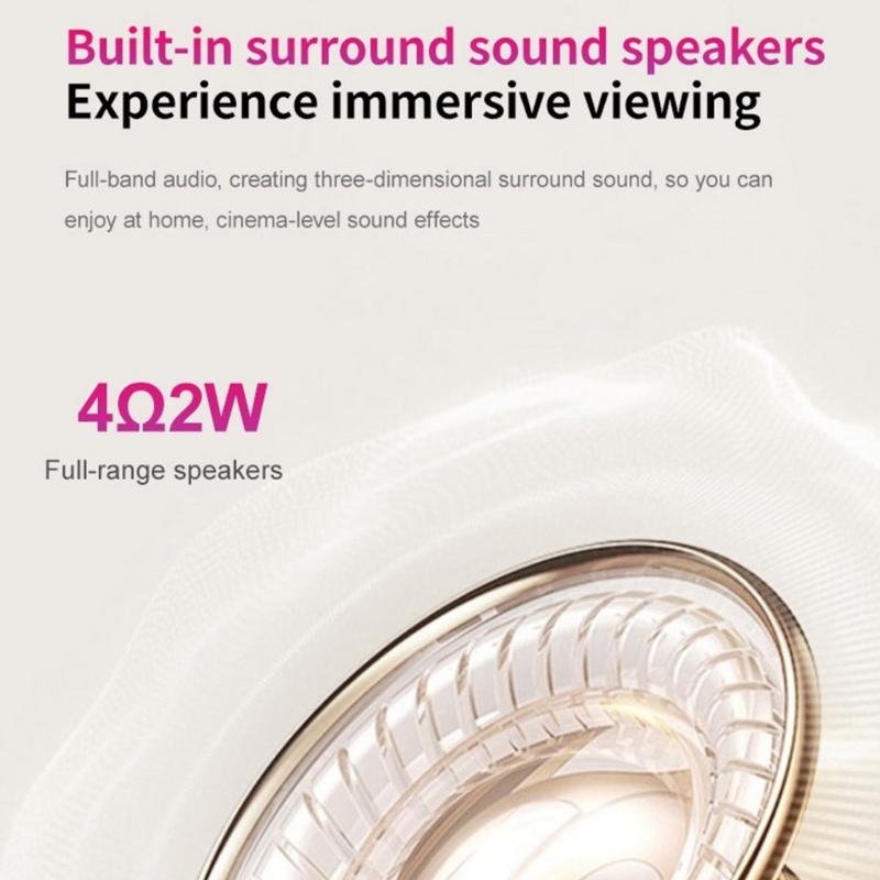 Portable Streaming Projector With USB C Fast Charging Highly Definition Display Wireless Screen Presentation