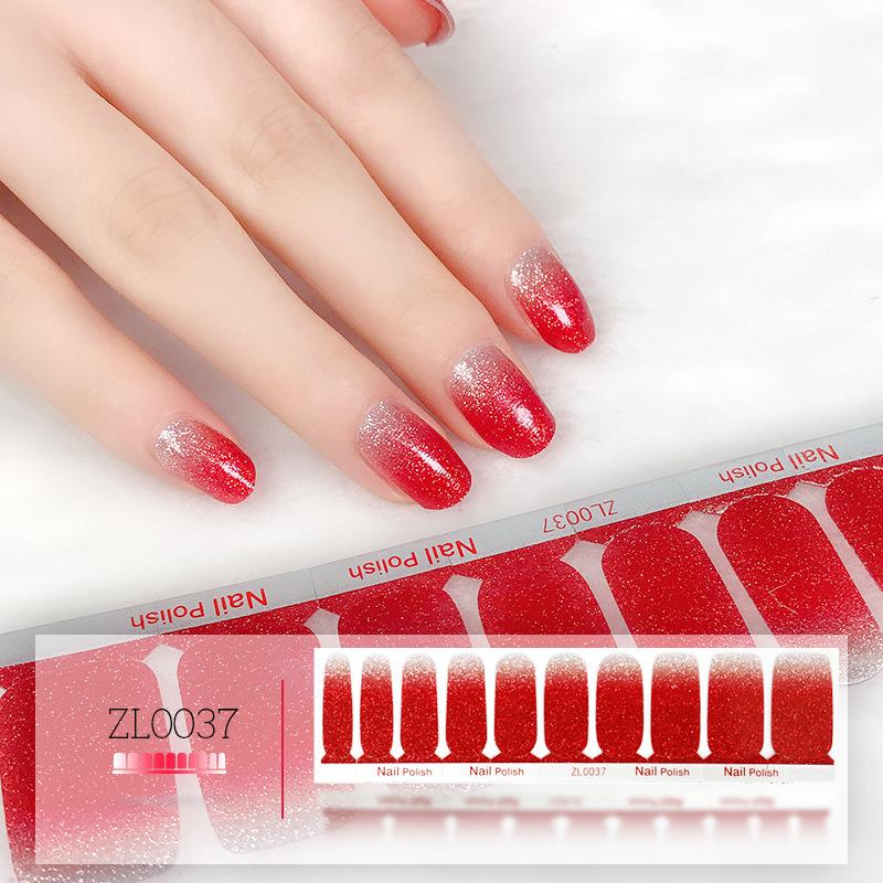 Film o lakierze do paznokci Beauty Nail Polish 20 naklejek do zdobienia paznokci Nowe naklejki na paznokcie w odcieniu różu cebulowego Naklejki do zdobienia paznokci