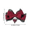 Gothic Lolita Style Hair Clip Black Ribbon Bow Fashionable Hair Clips for Women