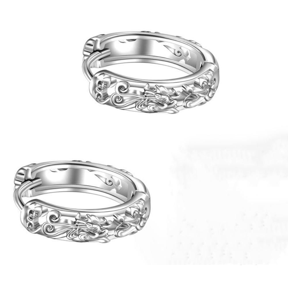 

Silver Plated Pixiu Earrings for Men and Women Trendy Ethnic Style Unisex Ear Studs