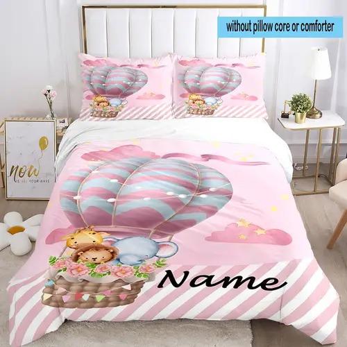 Hot Air Balon Soft Duvet Cover Soft Duvet Cover Featuring Hot Air Balon Patern Suitable for Children Kids Adult Peoples Soft Warm Breathable