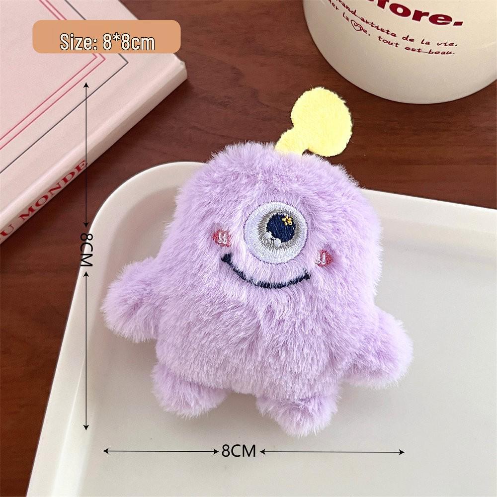 Cartoon Plush Monster Doll Keychain - Cute Pendant Accessory