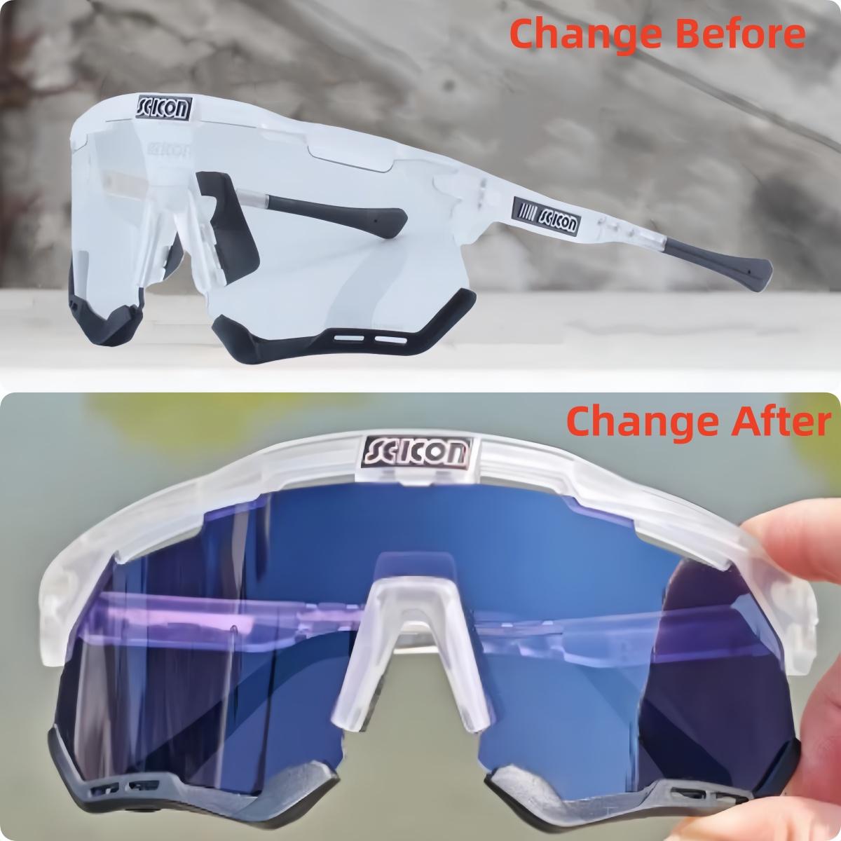 ATM1 SCICON Photochromic Cycling Glasses UV400 Road MTB Bicycle Glasses Men Women Outdoor Running Sports Cycling Sunglasses only glasses