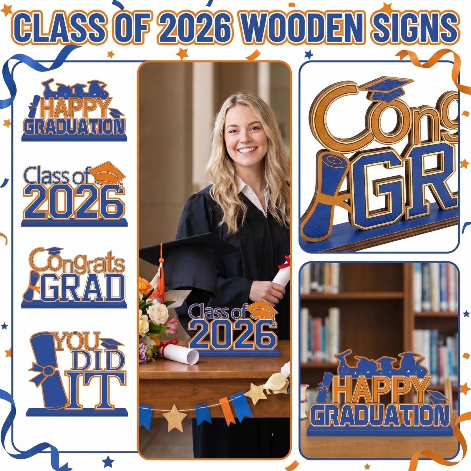 

Graduation Wooden Desktop Decoration one size