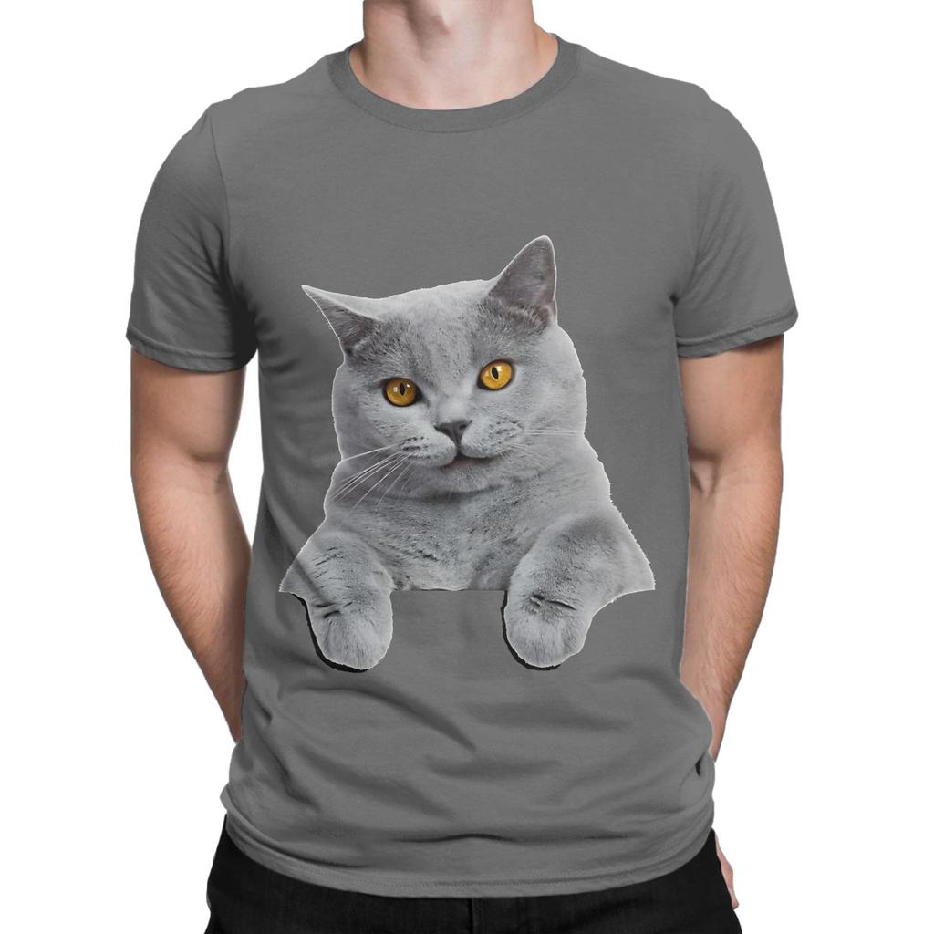 British Shorthair Painting Funny 100 Cotton Tshirt Shorthair Tops Tees For Unisex