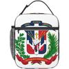Dominikanische Flagge Brotdose Wiederverwendbare Isolierte Lunchtasche Thermokühlertasche für Jungen Mädchen Frauen Schule Picknick Arbeit Reisen Wandern